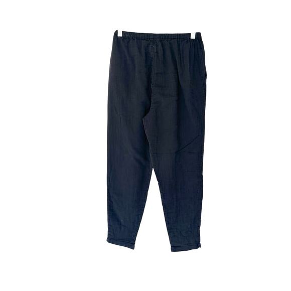 American Colors by Alex Lehr Pants Black Gauze Relaxed Lagenlook Casual Medium‎ - Picture 8 of 11